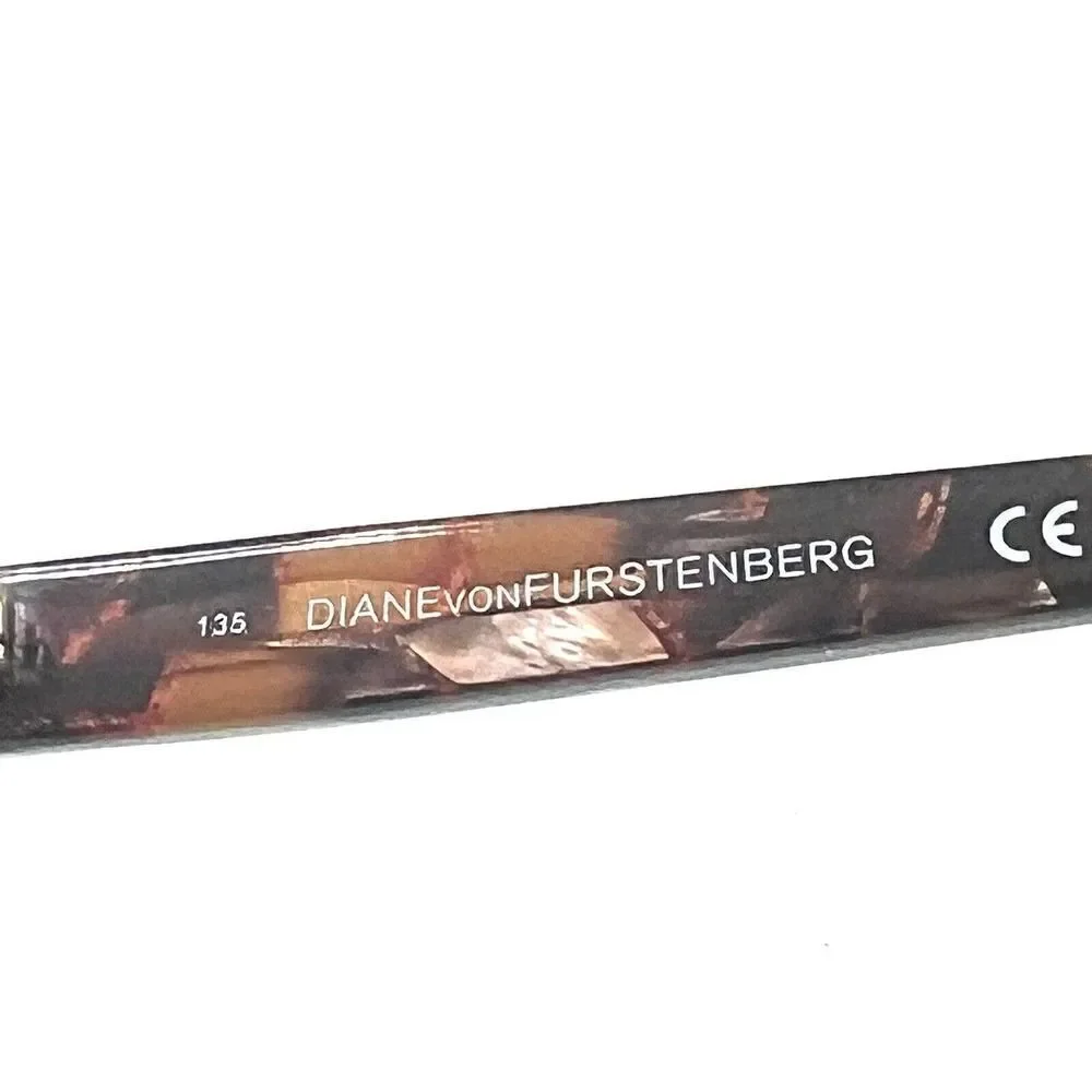 NEW Diane von Furstenberg DVF5083 210 Transparent Brown Eyeglass Frame 52-19-135